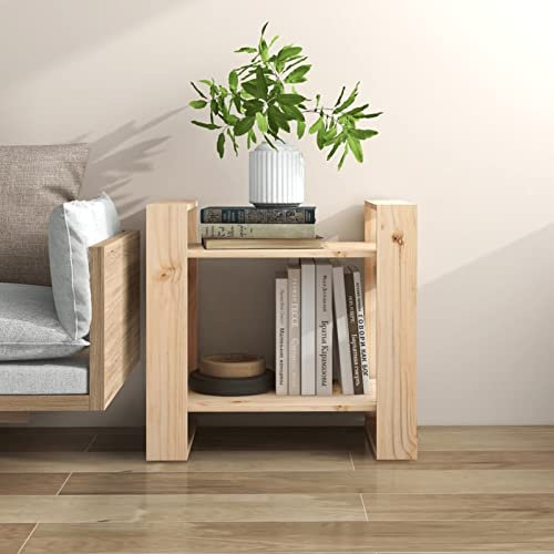 LAPOOH Bokskåp/rumsavdelare 60 x 35 x 57 cm massiv trätall, vardagsrum bokhyllor, bokskåp/rumsavdelare, förvaringsenheter för vardagsrum-813874