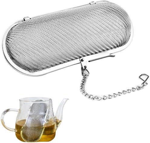 Colino Da Tè In Acciaio,Filtro Per Tisane,Infusore Tè,Lavabile In Lavastoviglie,Infusore Da Tè A Rete Con Catena Maglia Fine Tea Ball Colino Per Tè Sfuso, Tisane, Spezie E Condimenti