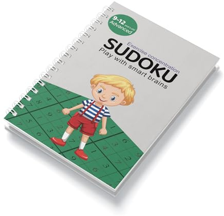 VTHY Challenging Sudoku Puzzle Book Smart Kids Above Exercise Brain, lmprove Focus and Boost