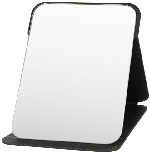 AYESY Klappbar Reisespiegel, Tragbar Kosmetikspiegel, Tischspiegel Kompakter, Spiegel Klein für Tischplatte, Handheld, Zuhause und Reisenutzung, Mehrfach Einstellbarer Winkel (Klein - 16x11CM)