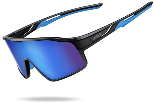 Lamicall Polarizzati Occhiali Ciclismo per Bambini - [22g Ultraleggero] UV400 Protezione, Materiale-TR90, Occhiali da Sole Sportivi con Naselli Regolabili, Occhiali Bambini per Corsa/Ciclismo/Baseball