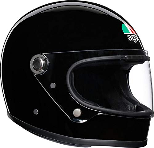 AGV X3000 ECE 22-05 Solid Motorrad Integralhelm ECE 22-05 Legends, Vintage Retro, Schwarz, MS