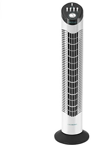 Cecotec Ventilador de Torre EnergySilence 790 Skyline. 30'' (76cm) de Altura, Oscilante, Motor de Cobre, 3 Velocidades, Temporizador 2 Horas, 50W