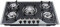5 Burner Gas Cooker NG/LPG Built-in Gas Hob 51cm Width Stainless Steel Glass Cooktop Easy Cleaning
