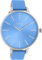 Oozoo Vintage Damen Uhr - Silber Armbanduhr Damen mit 16mm Lederarmband in Blau - Analog Damenuhr in rund C10982.