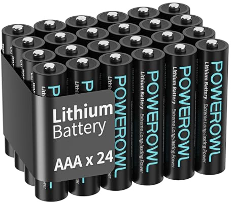 POWEROWL Lithium Batteries AAA High Capacity Long Lasting, 1.5V Triple A Battery for High-Tech Devices - 24 Pack Non-Rechargeable
