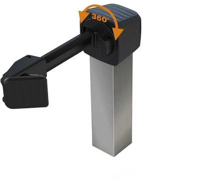PORTAC Arrêt universel 360° pour portail manuel - Blanc, Longueur de tube (mm) : 330