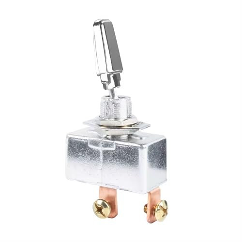 KFZ Schwerlast Kippschalter mit Schraubklemmen 2 Pin Ein/Aus Schalter DC 12V 50A, Ø 12mm Montagebohrung