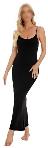 HLTYGWX Kvinnor Body Mage Kontroll Under Spaghetti Strap Klänningar Shapewear