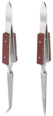 TOPINCN Set di Pinzette per Saldatura con Impugnatura Versatile con Punte Sostituibili, Strumento Artigianale da 2 Pezzi per Accessori Fai da Te e Saldatura, per Creazione di Gioielli e Lavori