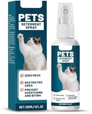 Disuasión de Arañazos para Gatoes,Spray Antiarañazos Gatos,Evita que los Gatos Rayen Mueble,120ML,Spray Educador Gato Antiarañazo