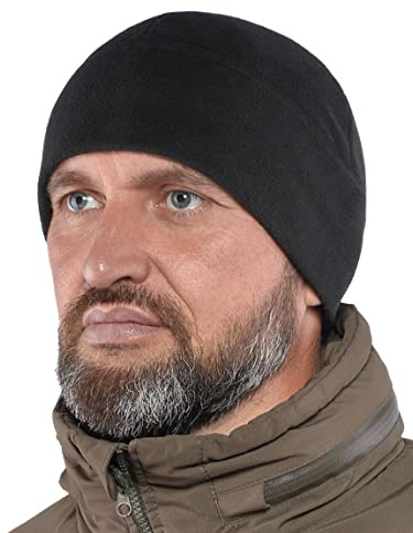 2SBR 2SABERS Warm Lightweight 170 Fleece Watch Cap - Men Women - Outdoor Skull Beanie Hat Black