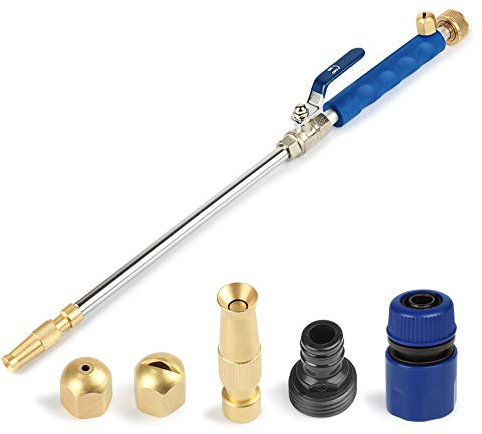 Gelia Boquilla de manguera de alta presión para lavadora de alta presión, chorro de alta presión, boquilla de manguera de jardín extensible, pulverizador de limpieza de ventanas para coche, hogar