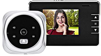 WANGQI Sonnette de porte Digitr - Écran HD LCD de 2,8 - Vision nocturne - Vio - Gouloch électronique - Sans mouvement