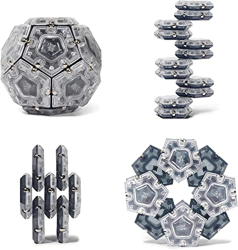 YDMINI Fidget Spinner,12 Stück Magnetische Bausteine Set Zappelspielzeug Magnetfliesen Baustein Anti Stress Spielzeug für Teenager Erwachsene Mann Frau Intelligenzentwicklung (grün)