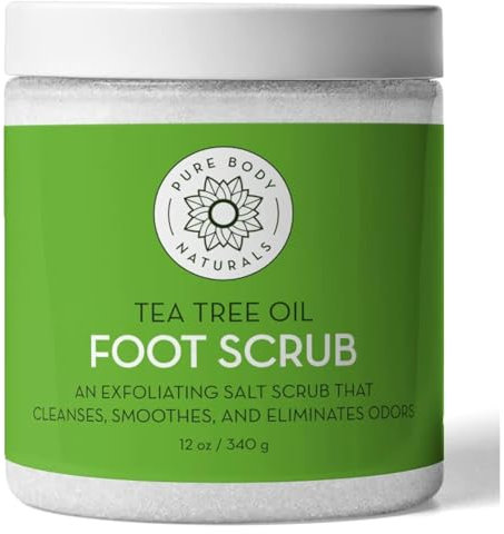 Tea Tree Foot Scrub, 12 oz, by Pure Body Naturals