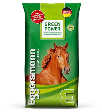Eggersmann Green Power 20 kg - Pferdemüsli getreidefrei - Für leistungsbezogene Pferde im Training und Turniersport - Natürliches Eggersmann Pferdefutter