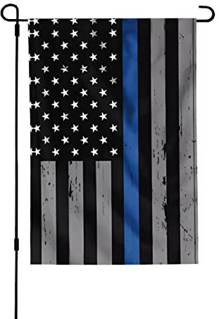 Bandiera da giardino a doppia faccia con bandiera blu americana, adatta per la decorazione esterna in cortile o cassetta delle poste