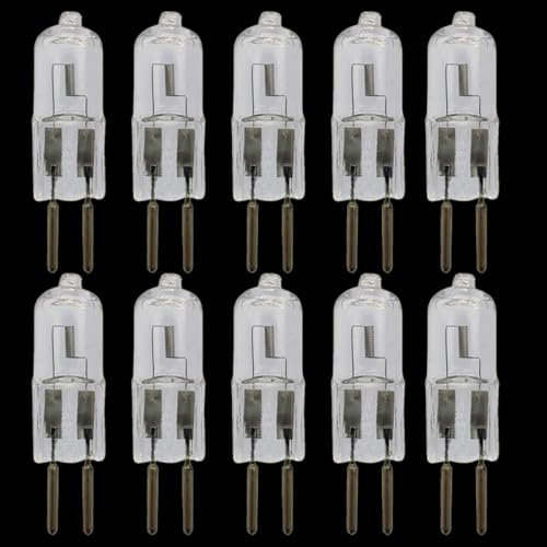 UGEFKMQ Bombilla Cápsula G6.35 12V 100W Bombillas Halógenas G6.35 24V 50W Lámpara Halógena Tungsteno 230V 75W GY6.35 Bi-Pin Base Regulable 10Pc 20 W 24 V