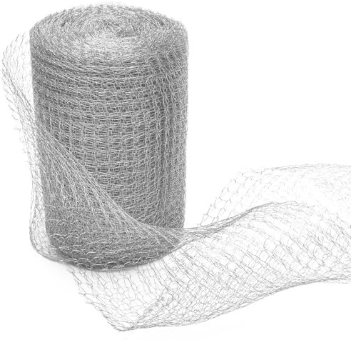 OFFCUP Grillage Anti Rongeur, 12Mx12.7CM Maille en Acier Inoxydable Filet de Treillis Métallique Contre Escargot Oiseaux Anti-Limaces Insectes Bloqueur pour Protection du Jardin