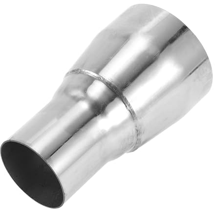 Motoforti Mandrel Exhaust Pipe Adapter Concentric Reducer 2 OD to 3 OD | 5inch Long, Car Exhaust Pipe Tubing Piping Adapter, Silver Tone, 304 Stainless Steel