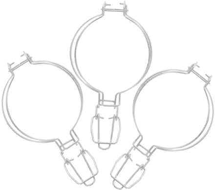 KICHOUSE Pinzas De Alambre para Frascos 93mm, Abrazadera Metálica De Acero Inoxidable, Cierre De Sellado para Frascos Mason, Aptas para Conservación y Almacenamiento De Alimentos, Pack De 3 Piezas