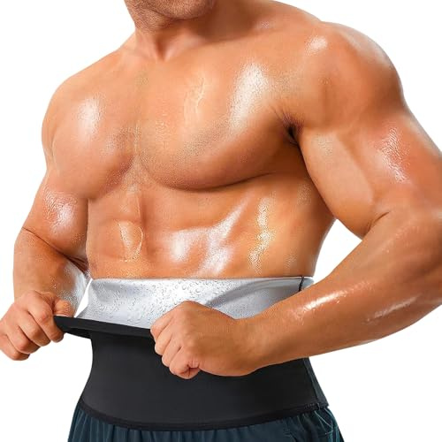 GENEMEN Herren Sauna Gürtel Taille Trainer Trimmer Shapewear Abnehmen Kleidung Bauchgürtel für Männer