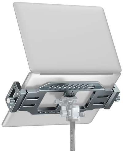 Soporte de trípode para portátil con agujeros de tornillo de 1/4 y 3/8 pulgadas, placa Arca Swiss y almohadilla de goma para una sujeción segura del portátil, funciona con cabezal de trípode para