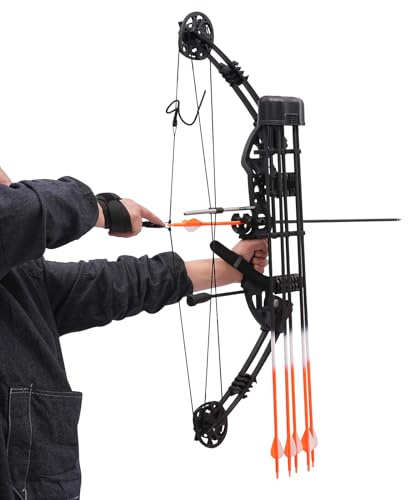 Set di archi composti per adulti, 30-60 LBS, regolabile, tiro con l'arco per adulti, arco da caccia, arco sportivo con 12 frecce per caccia, tiro a scopo, pratica