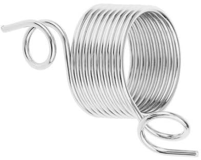 MUELODSIC 10pezzi Ditale Norvegese in Acciaio Inox per Maglieria Guida Filati Argento Strumento Anello per Tessitura Lana