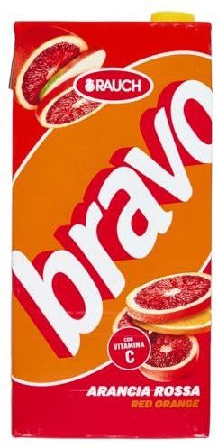 Rauch Bravo Succo di Arancia Rossa, Confezione da 6 Brick, 2 L Ciascuno