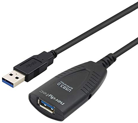 COUCHMASTER 5m Aktiv Verlängerung USB 3.0 (Super-Speed) mit Signalverstärker, Verlängerungskabel, Repeaterkabel für CYCON