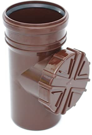 Fallrohrfilter Regenrohrfilter m. Laubfang DN100 Ø110 HT / KG- Rohre Farbe braun