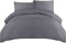 Utopia Bedding Funda Nordica Cama 150 - Microfibra Juego de Funda Edredon 230x220 cm y 2 Fundas de Almohada 50x75 cm (Gris)