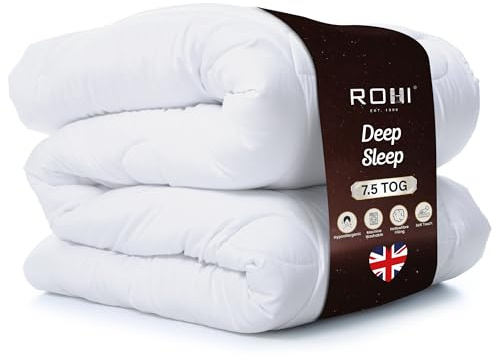 Rohi Deep Sleep Microfibre 7.5 Tog King Size Duvet - Soft Like Down Duvet for Warmer Summer Months Cooler Quilt for Night Sweats – Anti Allergy Lightweight Duvet King - (225cm x 220cm)