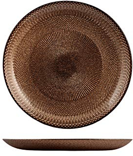 H&h glam bronze set 6 piatti frutta, vetro, 21cm