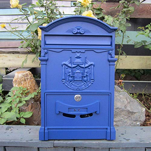 Briefkasten Briefkasten, Wandbriefkasten Retro Antik Nostalgie Vintage Briefkasten Post, Abschließbarer Schwarzer Briefkasten Briefkästen, Wandbriefkasten, Klassischer Wandbriefkasten aus verzinktem S