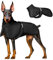 FANSU Hundemantel Für Großer Hunde Hundemantel 9-50KG Grosse Hunde Hundemantel Warme Hundejacke Winter Haustier Jacken Wattierte Kleidung (5XL,Schwarz)