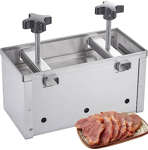Ham Press Mould, Stainless Steel Meat Press Mould, Hamburger Patty Maker with Twin-Screw Pressurization Device, for Stuffed, Burgers, Slider, Barbecue, Griling, Beef 10KG