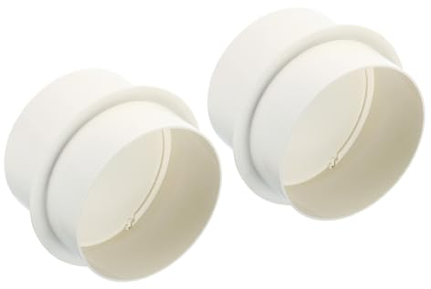 PATIKIL 6 Pollici Valvola Antiritorno, 2 Pezzi Tubo in Pvc per Duttura con Inserto per Flusso d'Aria, Sbarramento Antiriflusso a Senso Soltante per Ventilatore di Scarico Cucina Bagno