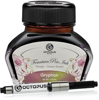 Octopus Fluids Reservoarbläck med converter, gryfon, brun, 30 ml
