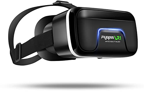FIYAPOO VR Brille HD 3D Virtual Reality für Filme & Spiele Leicht und komfortabel, kompatibel mit 4,7-6,6 Zoll Android & iPhone Smartphones Kinder und Familie