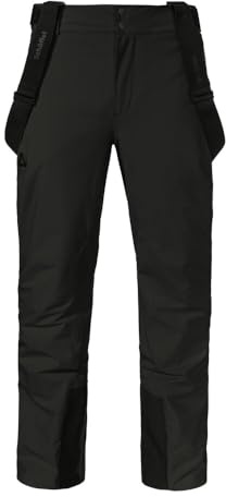Schöffel Herren Pants Style Pine MNS, wasserdichte Skihose mit abnehmbaren Hosenträgern, Thermohose mit 2-Wege-Stretch und verstärktem Bein, Black, 106