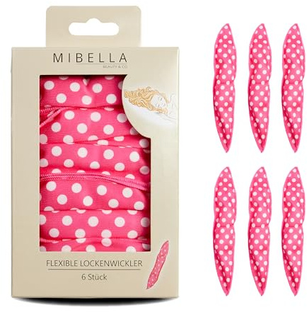 MIBELLA BEAUTY & CO 6 rulos sin calor durante la noche – rizador de pelo sin calor para rizar fácilmente sin calor durante el sueño – fácil de usar y suave para el cabello