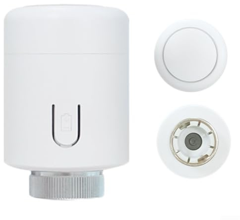 Drivstraw Valvola termostato intelligente per regolatore di temperatura Zigbee con termostato per riscaldamento a pavimento e termostato ambiente wireless, valvola programmabile per la casa