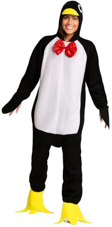 PartyXclusive Pingvin Kostym Pingvindräkt Djurkostym Penguin Onesie Unisex Djurdräkt Herr och Dam Svensexa Gruppkostym Karneval Après Ski Outfit Unisex – Storlek M/L eller XL