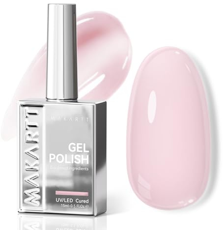 Makartt 15ml Vernis Semi Permanent Rose – 1 Couche Intense, HEMA-Free