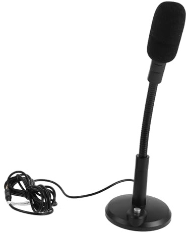 Beaupretty Microfono da Tavolo Capacitivo USB Omnidirezionale per Videoconferenze e Canto Modello C-210 Design Stabile da Scrivania e Collo di Cigno Regolabile