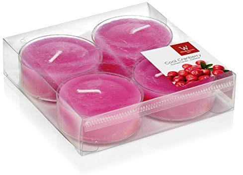 INNA-Glas 4er Set Maxi Teelichter Astrid, pink, 1,9cm, Ø 5,7cm, 8h - Duftteelichter