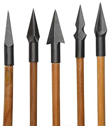 MILAEM Bogenschießen Pfeile Jagdspitzen Metall Pfeilspitzen Feld Punkt Tipps Jagdpfeile Broadheads für DIY 8mm Holz Bambus Pfeile (Typ 7)